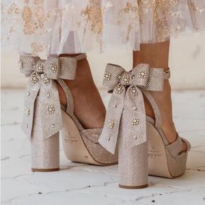 Antonio Melani x Nicola Bathie Lila Bow Detailed Platform Dress Sandals